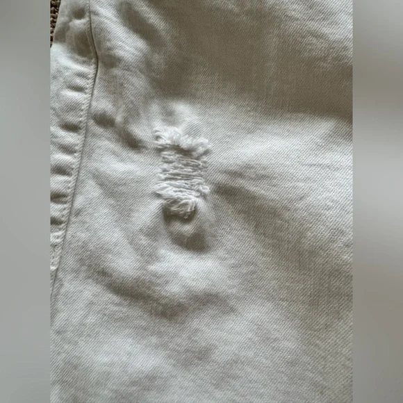FRAME Le High Straight White Fray Jeans Size 28 - Picture 3 of 15